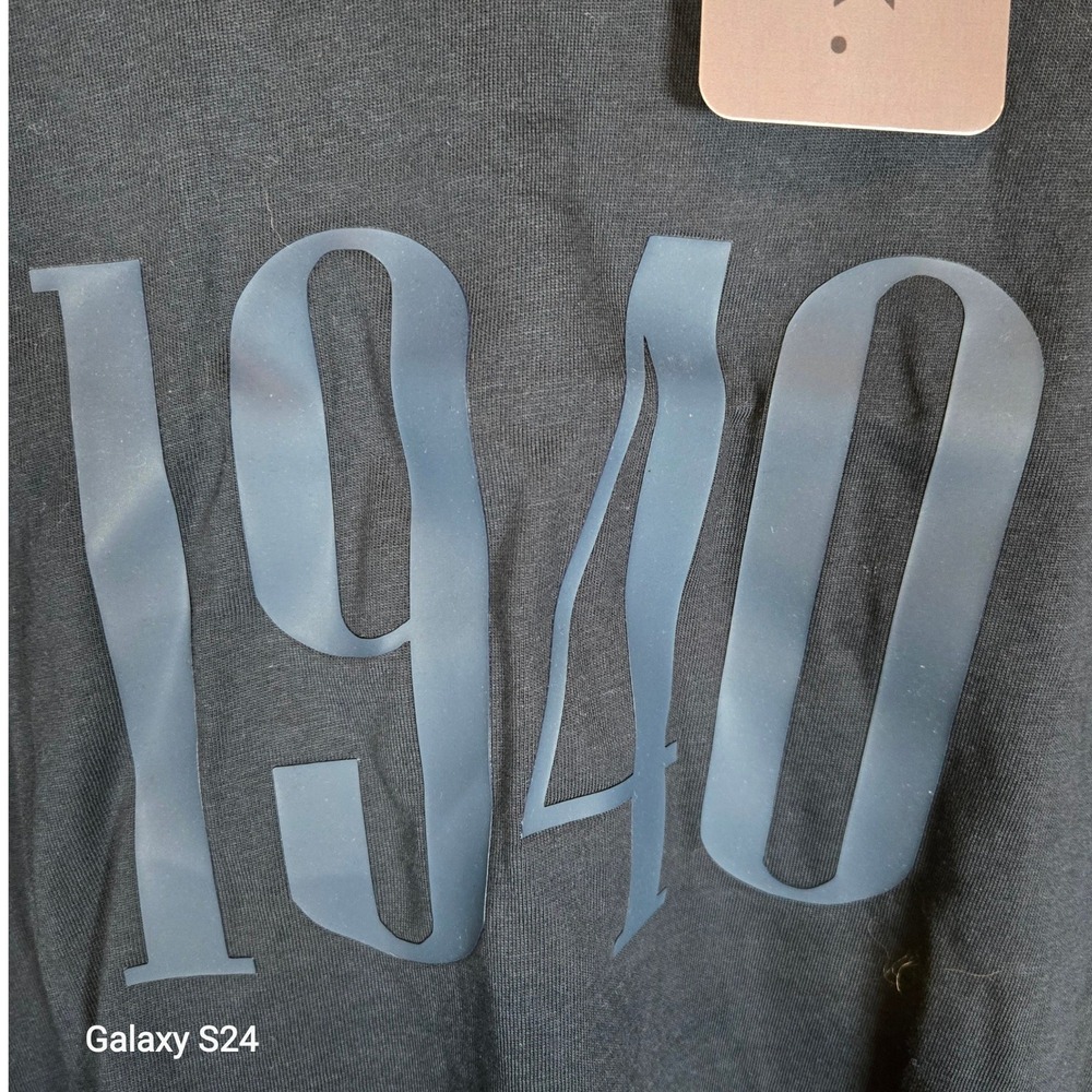 Spark Mens Long Sleeve T Shirt Graphic 1940 Navy Cotton Size Small - Picture 6 of 6